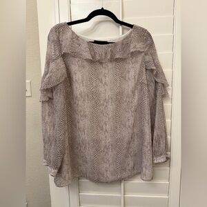 Banana Republic Snake Print Neutral Blouse – Size L